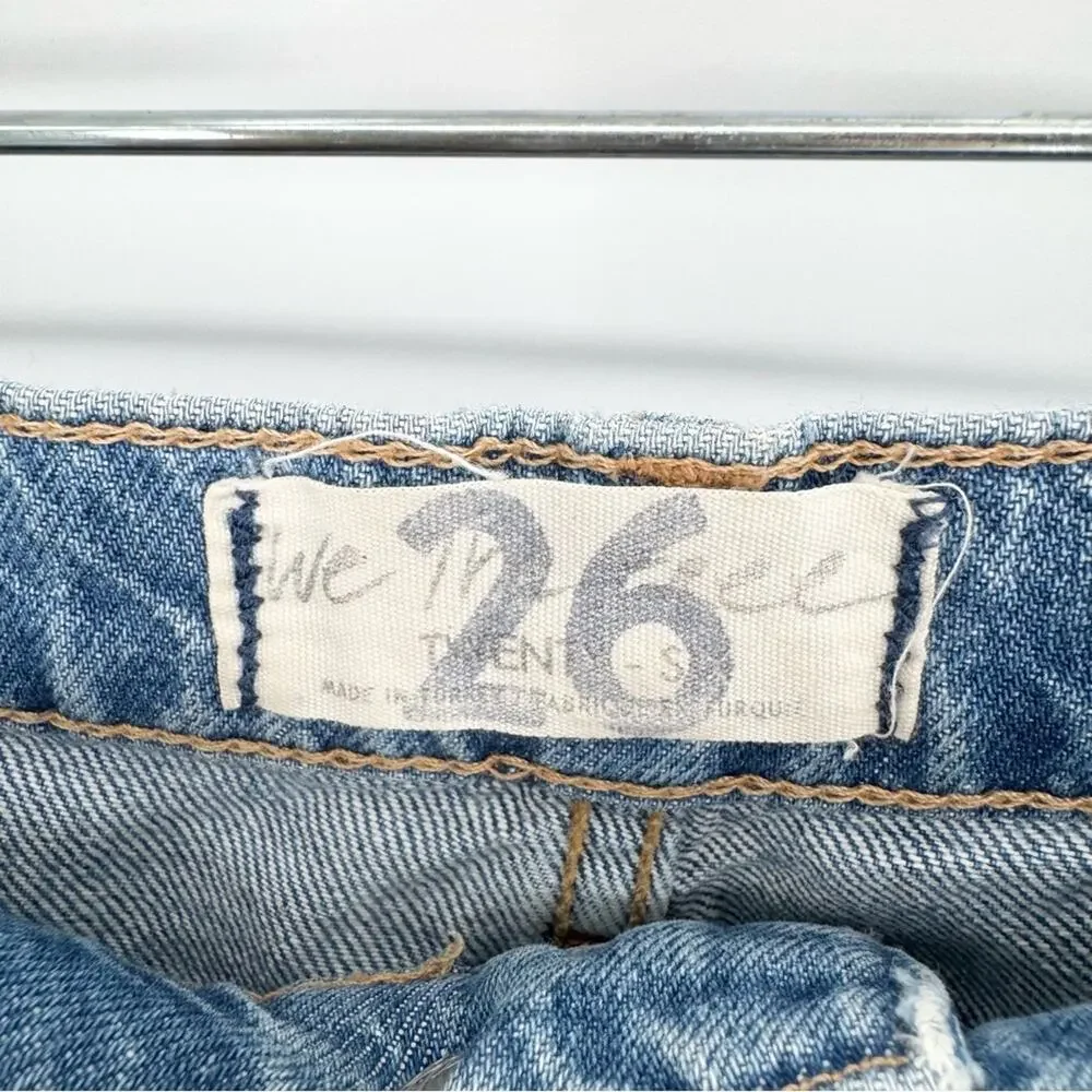FP We The Free New Dawn Flare Jeans Light Wash‎ Size 26 Boho Distressed Cowgirl